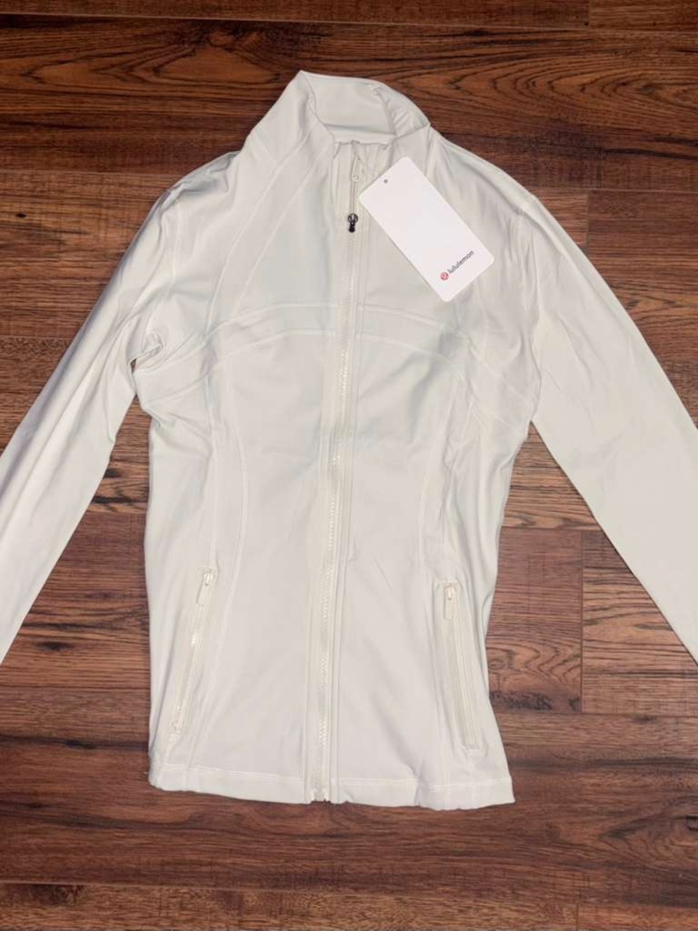Lulu define jacket luon size 6 solid white new whit tags